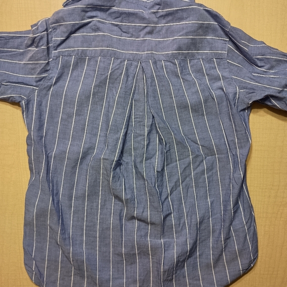 Grayson The Hero Blue and White Striped Button Down Shirt Size 01 - Picture 3 of 7
